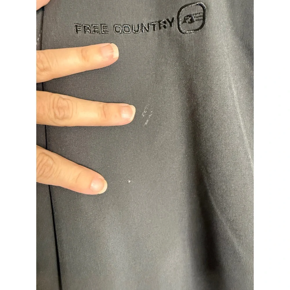 Free Country Mens XX Large Softshell Jacket Gray Fleece Lined Full Zip Outdoor